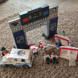 NHL Playset with Blue and White Accessories